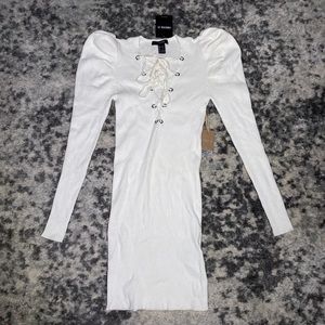 Forever 21 ivory corset dress